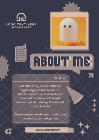 Quirky About Me Gamer  Flyer