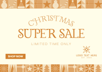 Modern Christmas Sale Postcard