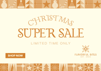 Modern Christmas Sale Postcard Image Preview