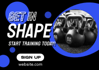 Training Fitness Gym Postcard