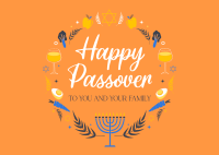 Passover Wreath Postcard