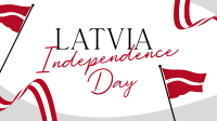 Latvia Independence Flag Animation