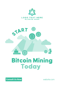 Bitcoin Mountain Poster