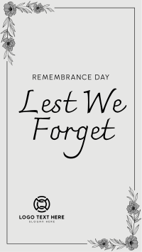 Remembrance Day Instagram Story