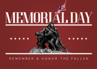 Solemn Memorial Day Postcard