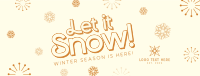 Let It Snow Winter Greeting Facebook Cover