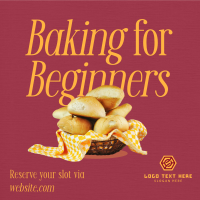 Baking for Beginners Instagram Post Design