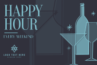 Groovy Happy Hour Pinterest Cover Design