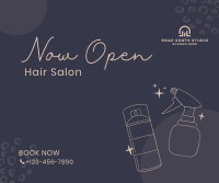 Hair Salon Opening Facebook Post