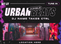 Urban Beats DJ Postcard