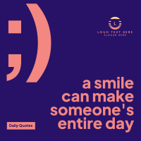 Smile Today Instagram Post