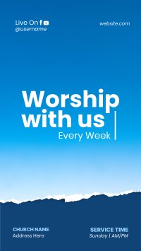 Worship With Us Facebook Story