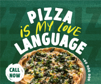 Pizza Language Facebook Post