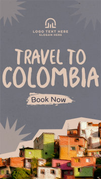 Travel to Colombia Paper Cutouts Facebook Story