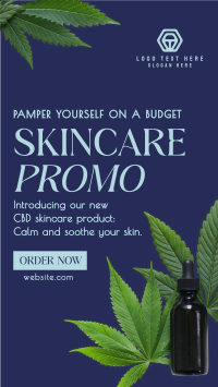 Minimalist Cannabis Skincare YouTube Short Design