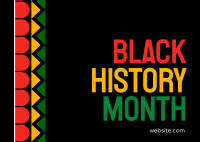 Black History Pattern Postcard Design