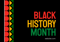 Black History Pattern Postcard