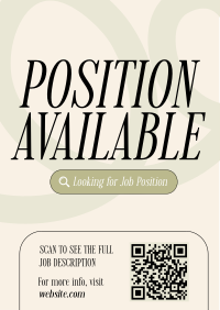 Minimal We’re Hiring Flyer