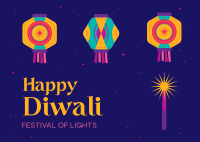 Diwali Lights Postcard