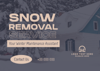 Pro Snow Removal Postcard