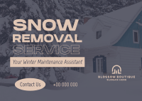 Pro Snow Removal Postcard Image Preview