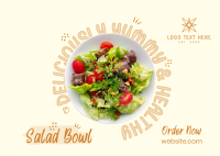 Vegan Salad Bowl Postcard