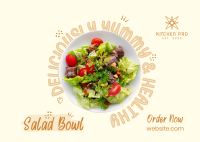 Vegan Salad Bowl Postcard