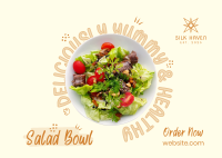 Vegan Salad Bowl Postcard Image Preview