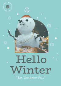 A Happy Snowman Poster