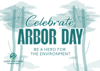 Celebrate Arbor Day Postcard Design