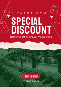 Christmas Fitness Discount Poster