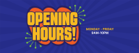 Opening Hours Sticker Facebook Cover