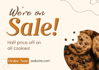 Cookie Dessert Sale Postcard