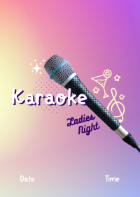 Karaoke Ladies Night Flyer