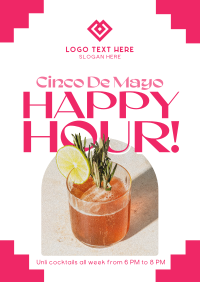 Cinco De Mayo Happy Hour Poster