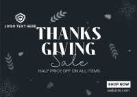 Thanksgiving Sale Postcard