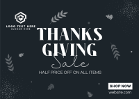 Thanksgiving Sale Postcard Design