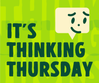 Cute Speech Bubble Thinking Thursday Facebook Post