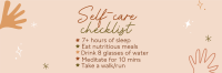 Self care checklist Twitter Header