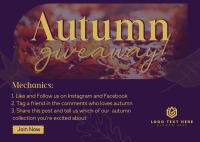 Autumn Leaves Giveaway Postcard