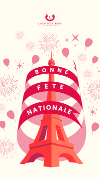 Bastille Day Celebration Facebook Story