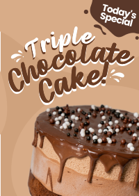 Triple Chocolate Cake Poster