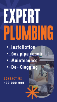 Expert Plumbing Instagram Reel Image Preview