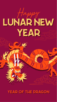 Lunar Year Chinese Dragon Instagram Story