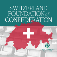 Switzerland Map Confederation Instagram Post