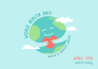 Health Day Earth Postcard