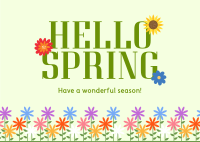 Hello Spring! Postcard