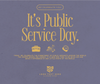 Minimalist Public Service Day Facebook Post Image Preview