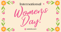 Women's Day Floral Corners Facebook Ad