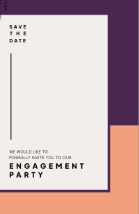 Fun Modern Engagement Party Invitation